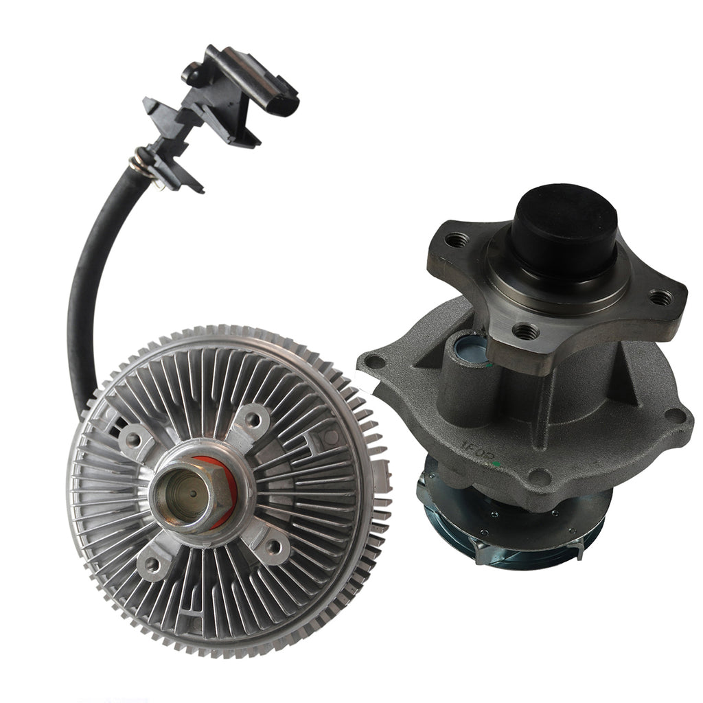 Electric Fan Clutch + Water Pump For 2002-07 Chevy GMC Hummer Isuzu 4.2L 5.3L