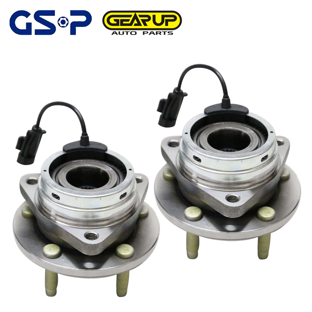 Pair Front Wheel Hub &Bearing for Chevy HHR Malibu Pontiac G6 Saturn Aura ABS