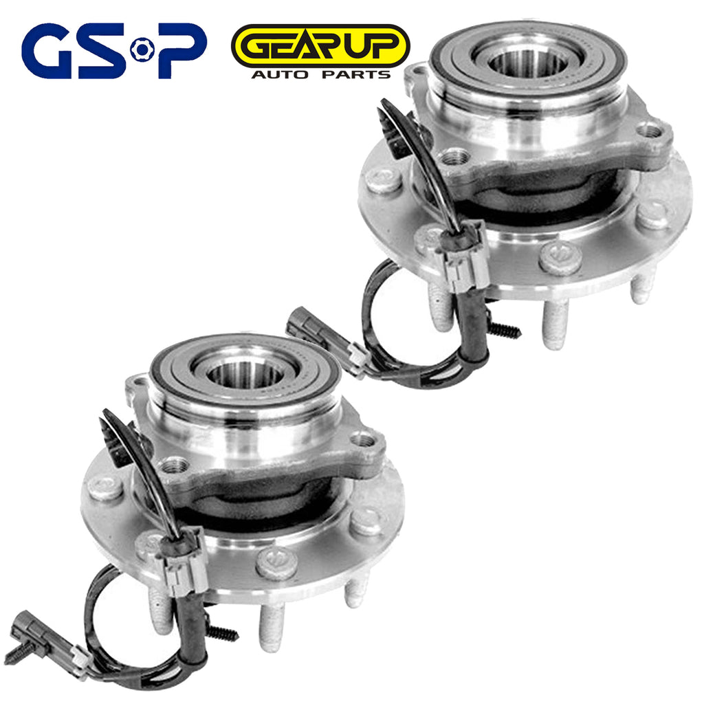 Pair Front Wheel Hub Bearing Assembly For Am General Chevy Silverado Gmc Sierra