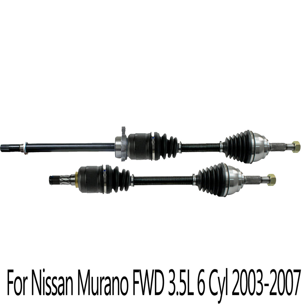 Pair CV Joint Axle Assembly Front For Nissan Murano Sport FWD 3.5L 6 Cyl 03-07