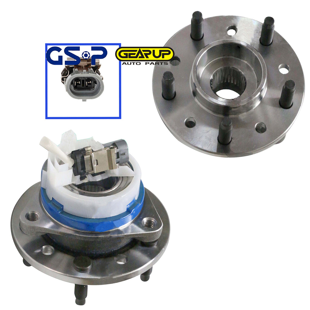 Pair Front Wheel Hub & Bearing for Chevy Malibu Alero Cutlass Grand Am FWD ABS..