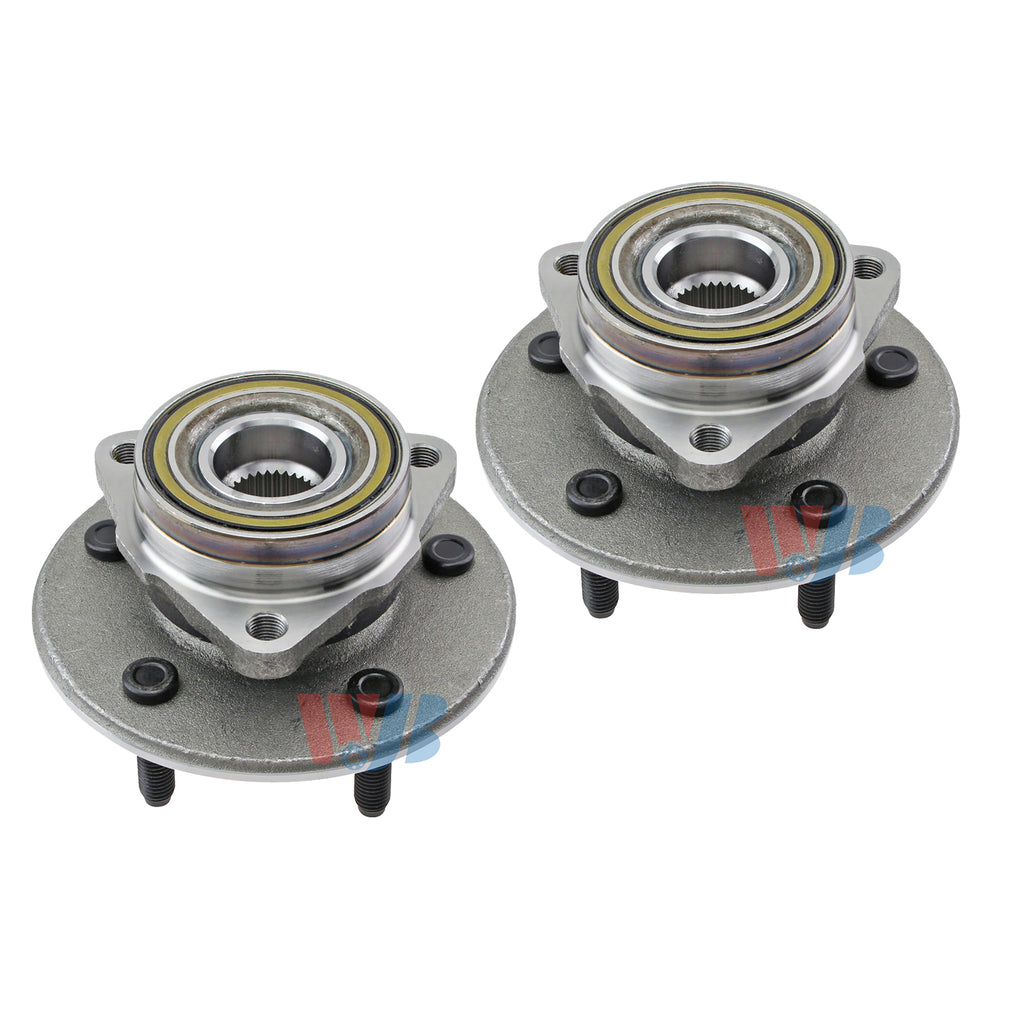 WJB 2 Front Wheel Hub Bearing Assembly Fit F-150 4WD 2-Wheel ABS 5 Studs 00-01