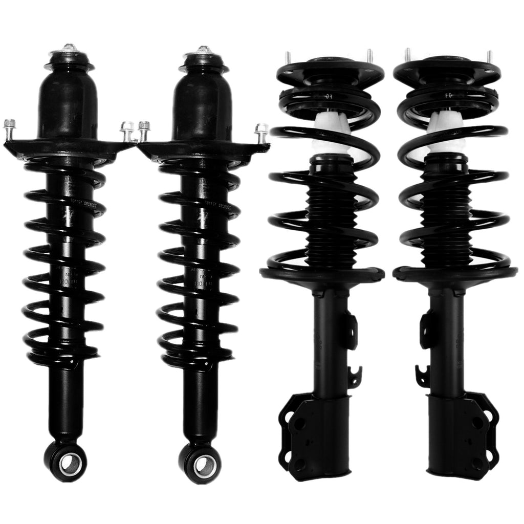 4pcs Front Rear Pair Complete Struts Assembly For 2003 - 2008 Toyota Matrix FWD