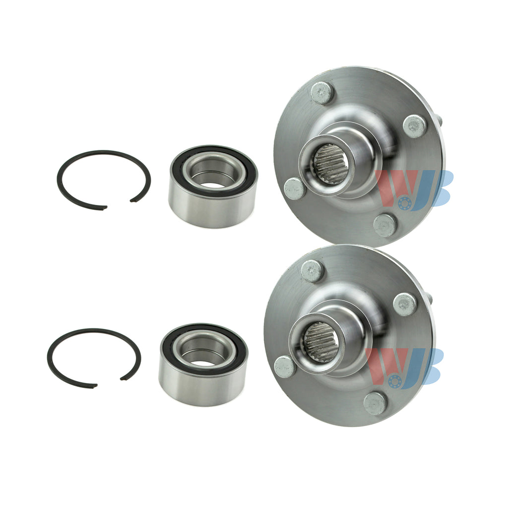 WJB 2 PCs Front Wheel Hub Bearing Assembly FitDodge Neon 4 Lugs 99-95