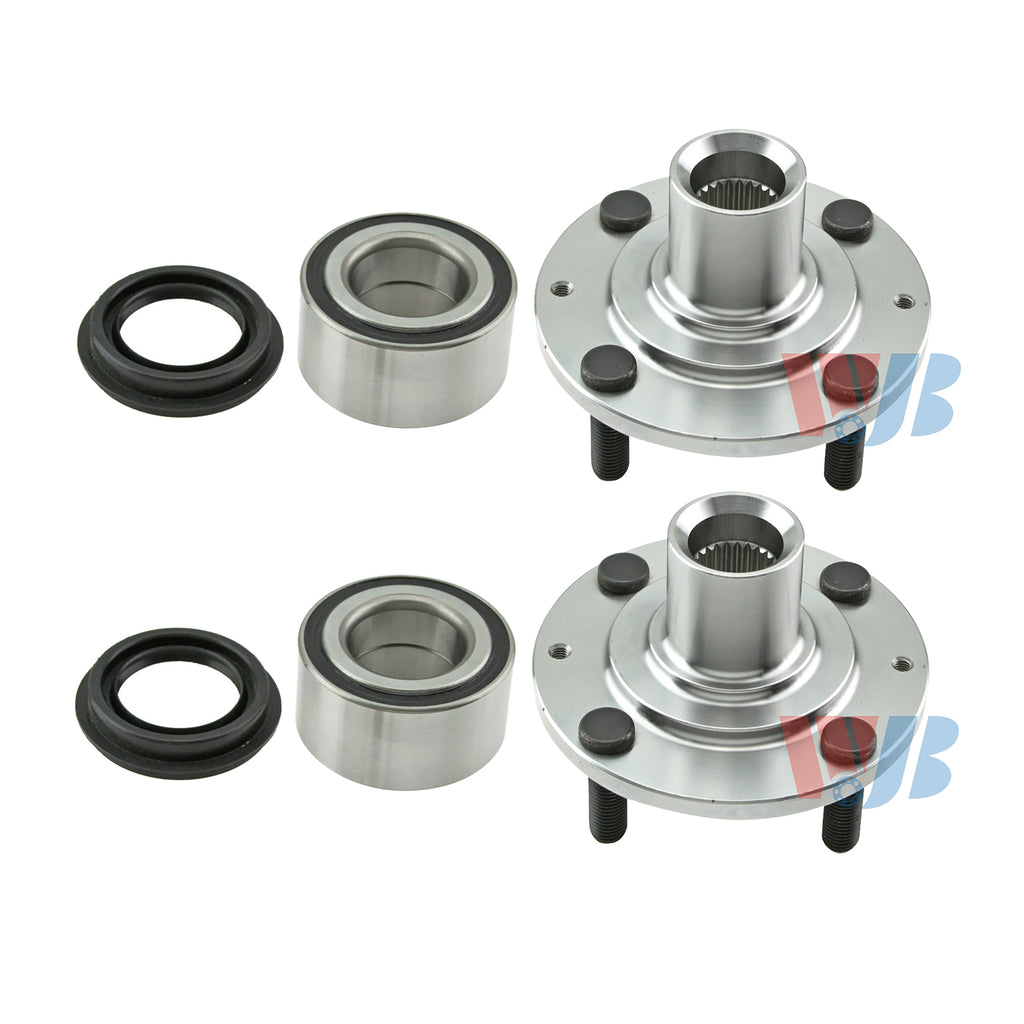 WJB 2 Front Wheel Hub Bearing Assembly Fit Honda Accord Repair Kit 1986-1989