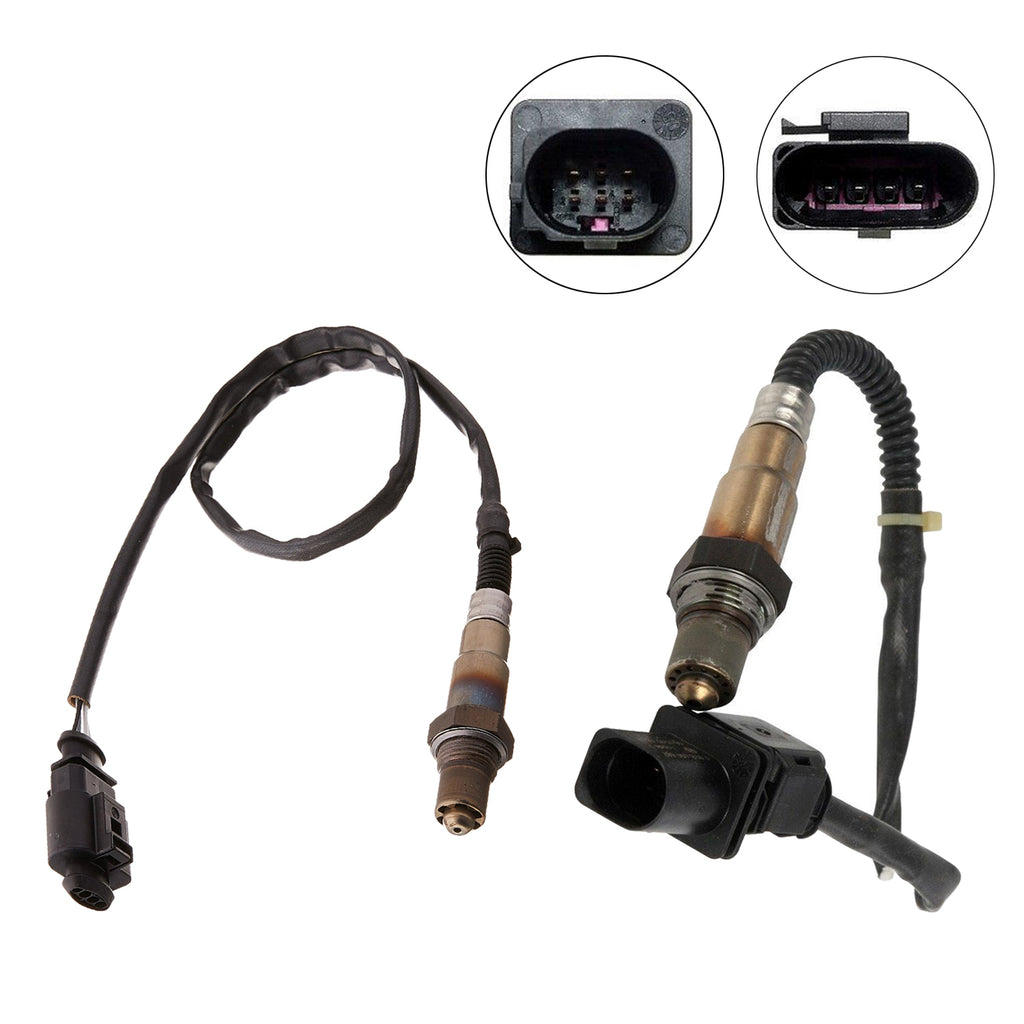 2Pcs Upstream & Downstream O2 Oxygen Sensor For 2014-2010 VW Beetle Golf Passat