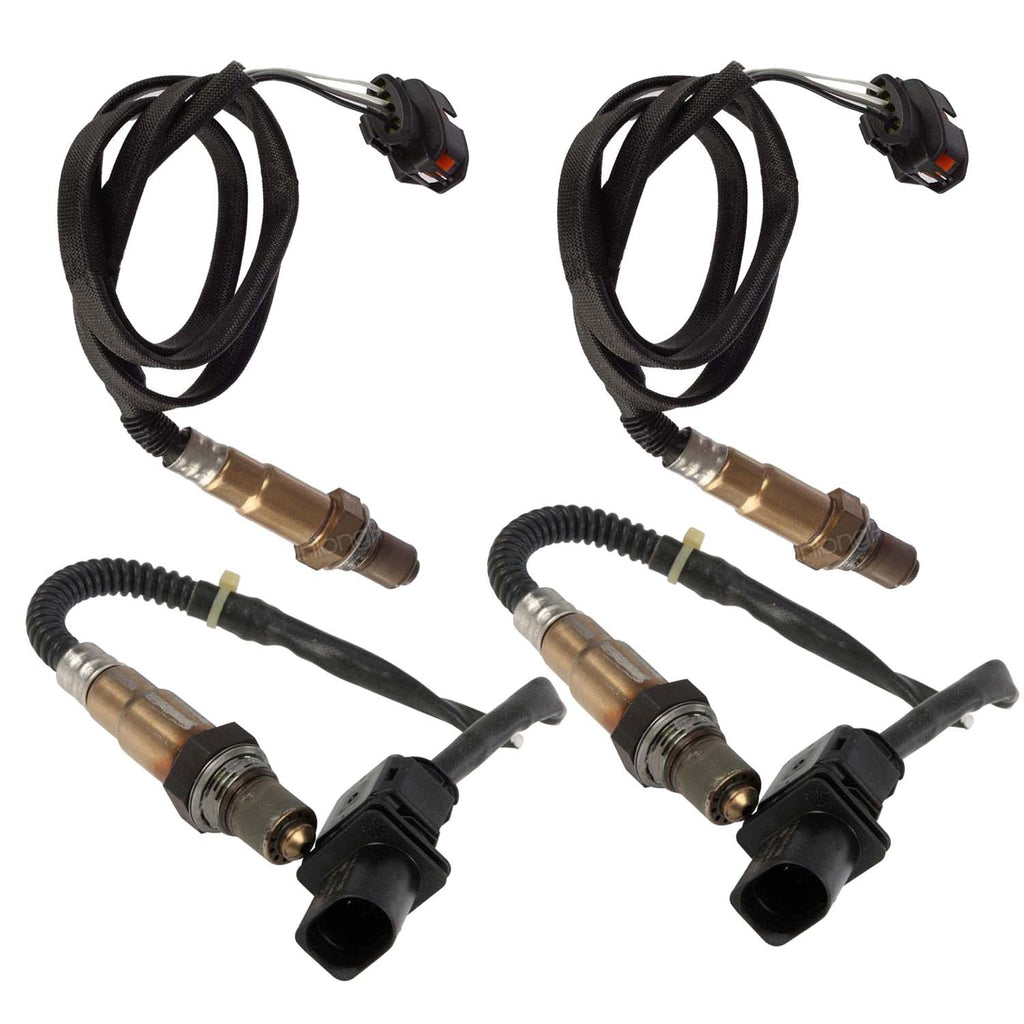 4Pcs Upstream + Downstream O2 Oxygen Sensor For Porsche 918 Spyder V8 4.6L 2015