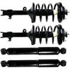 For 2006 2007 2008 Honda Pilot FWD Front Rear Pair Complete Shocks & Struts