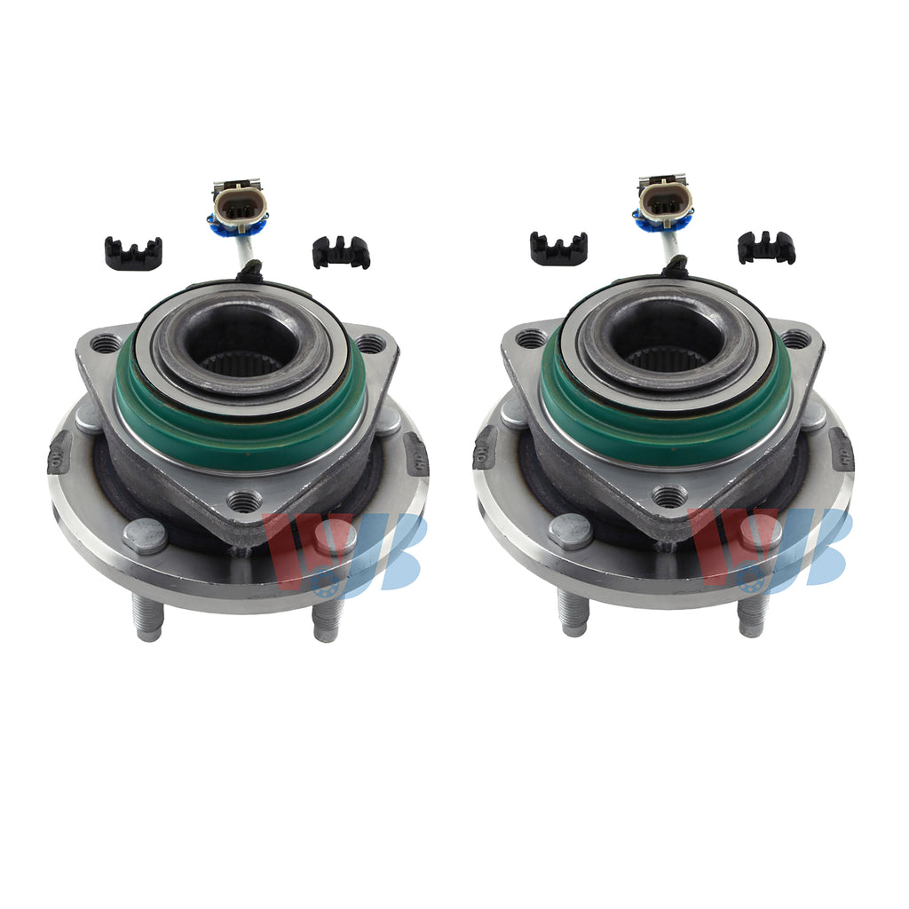 WJB Pair Rear Wheel Hub Bearing Assembly Fit Chevy Buick Cadillac 5 Lug w/ABS