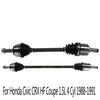 Pair CV Joint Axle Assembly Front For Honda Civic CRX HF Coupe 1.5L I4 1988-1991