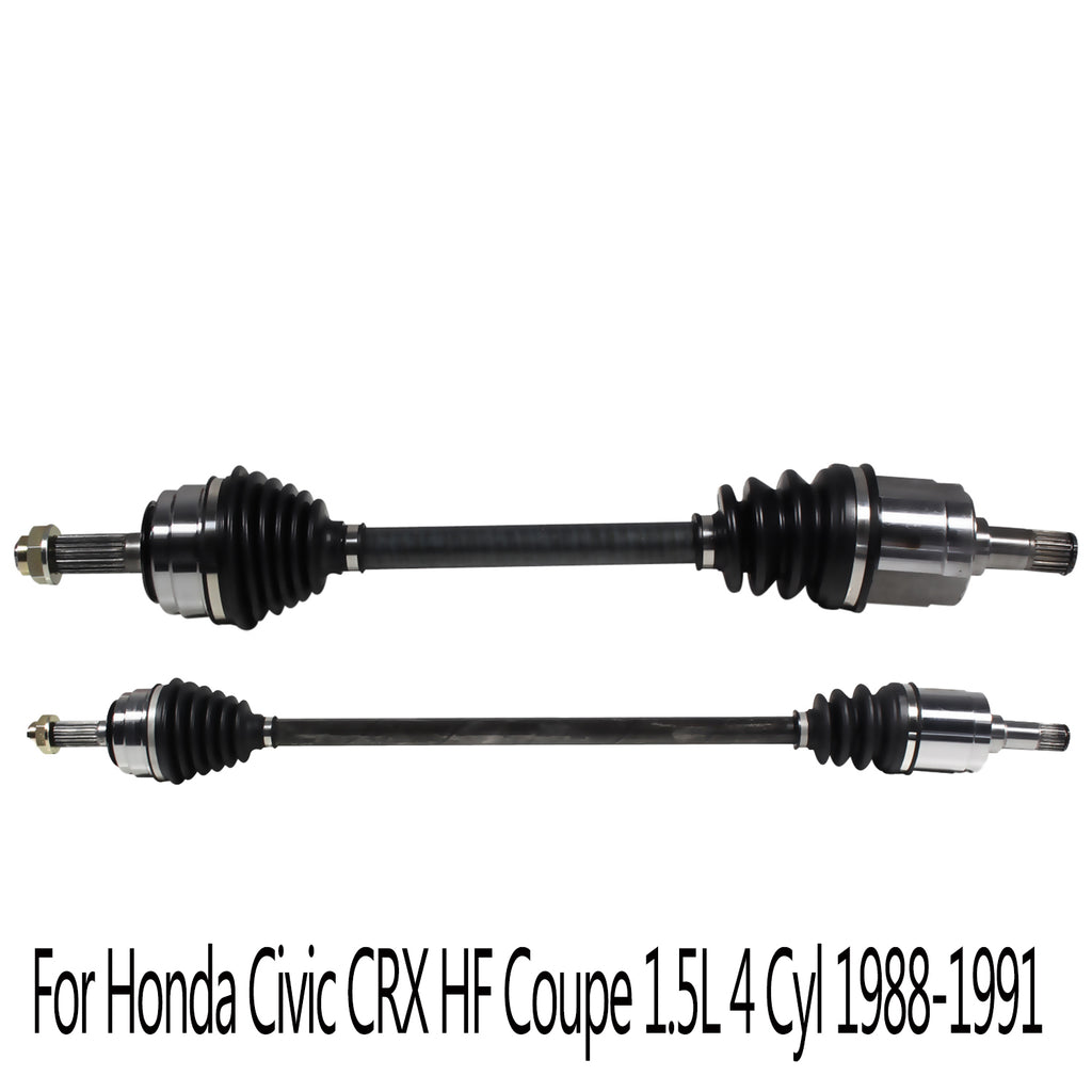 Pair CV Joint Axle Assembly Front For Honda Civic CRX HF Coupe 1.5L I4 1988-1991