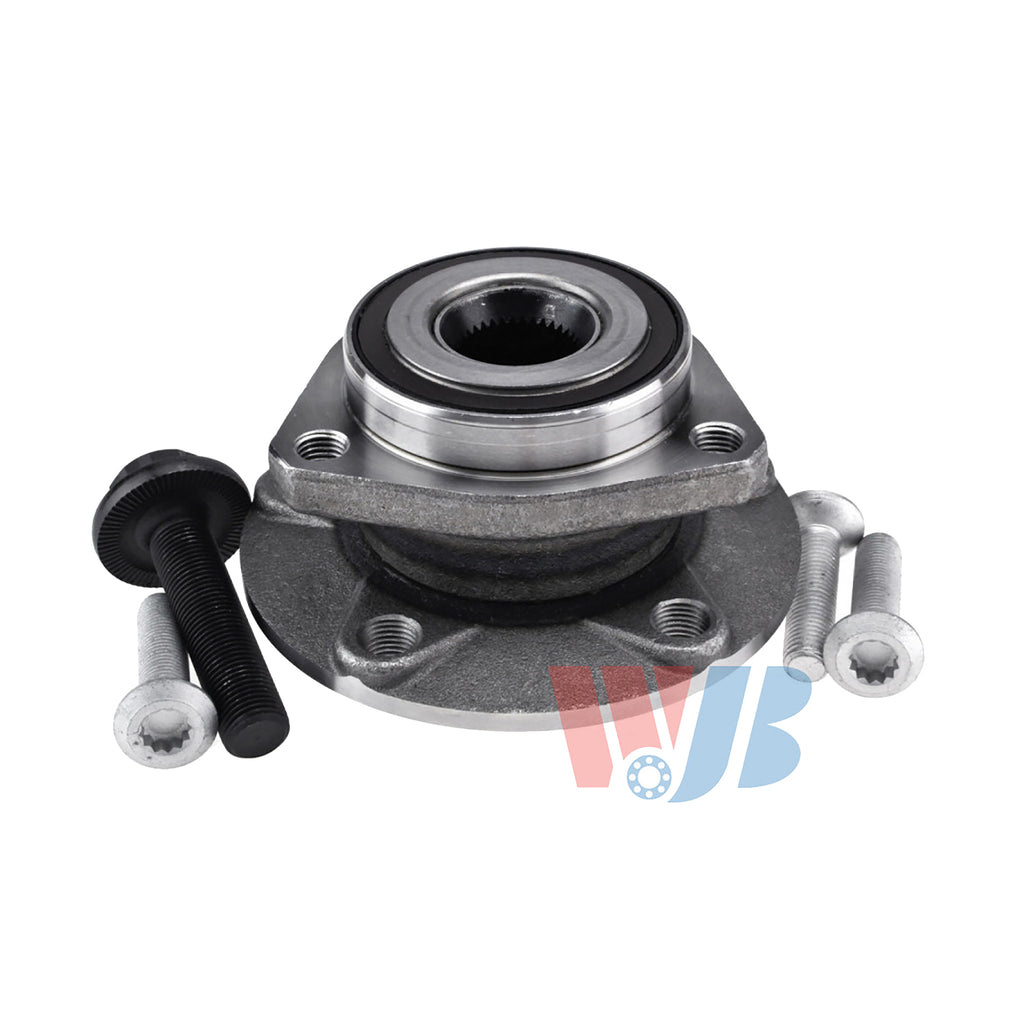 WJB 2 Front Wheel Hub Bearing Assembly Fit Audi A3 VW Golf R32 Rabbit w/ 3 Bolts