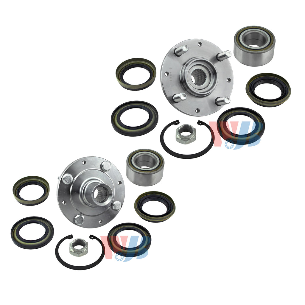 WJB 2 Front Wheel Hub Seal Bearing Assembly Repair Kit Fit Honda Accord Prelude