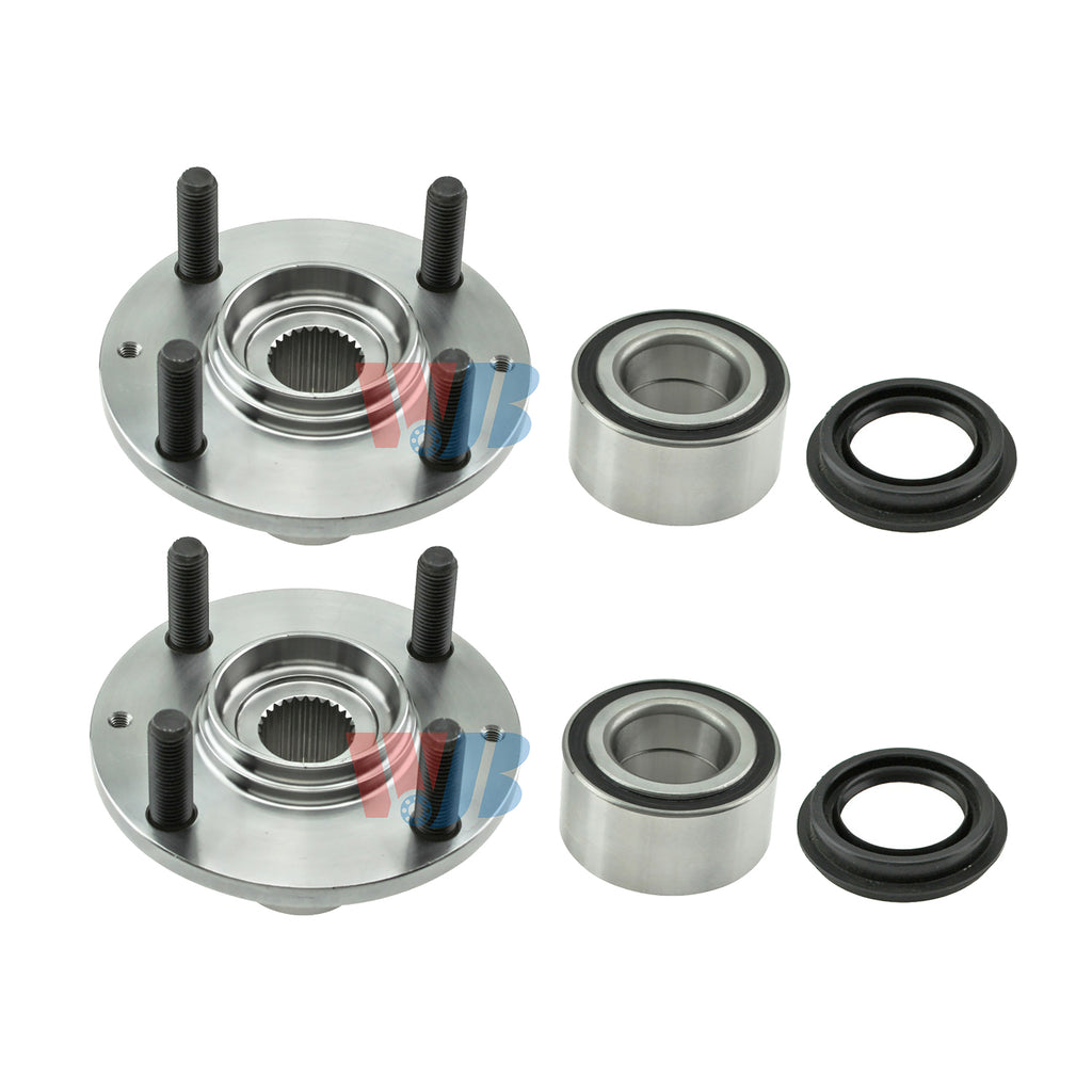 WJB 2 Front Wheel Hub Bearing Assembly Fit Honda Accord Repair Kit 1986-1989