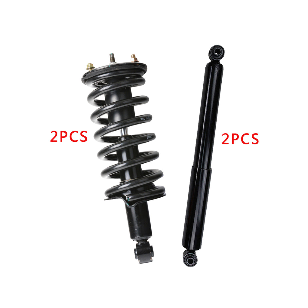 NEW 2PCS Front Strut Assembly+2PCS Rear Shock For NISSAN TITAN 2006 2011