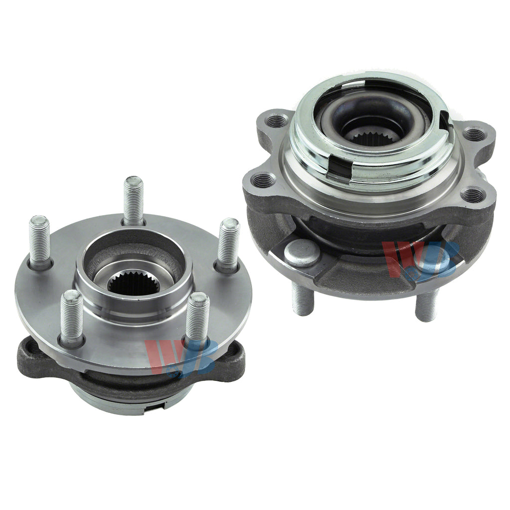 WJB 2 Front Wheel Hub Bearing Assembly Fit Infiniti EX35 EX37 FX45 FX50 G37 Q40