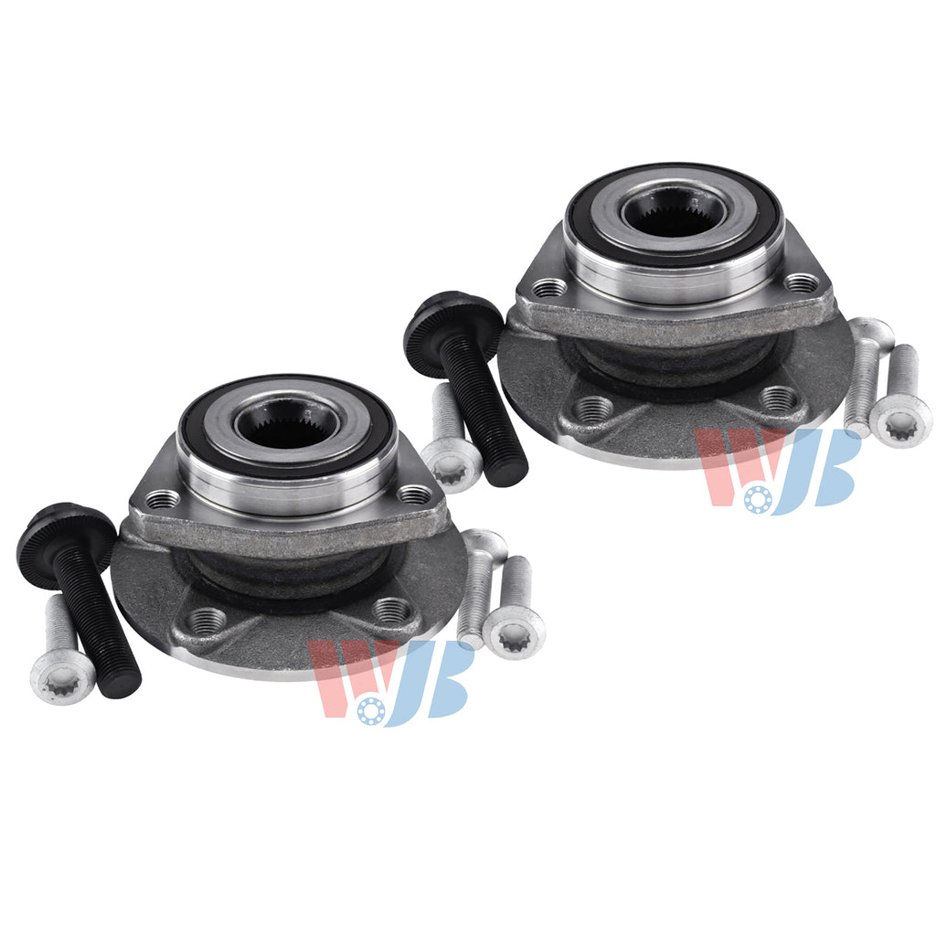 WJB 2 Front Wheel Hub Bearing Assembly Fit Audi A3 VW Golf R32 Rabbit w/ 3 Bolts