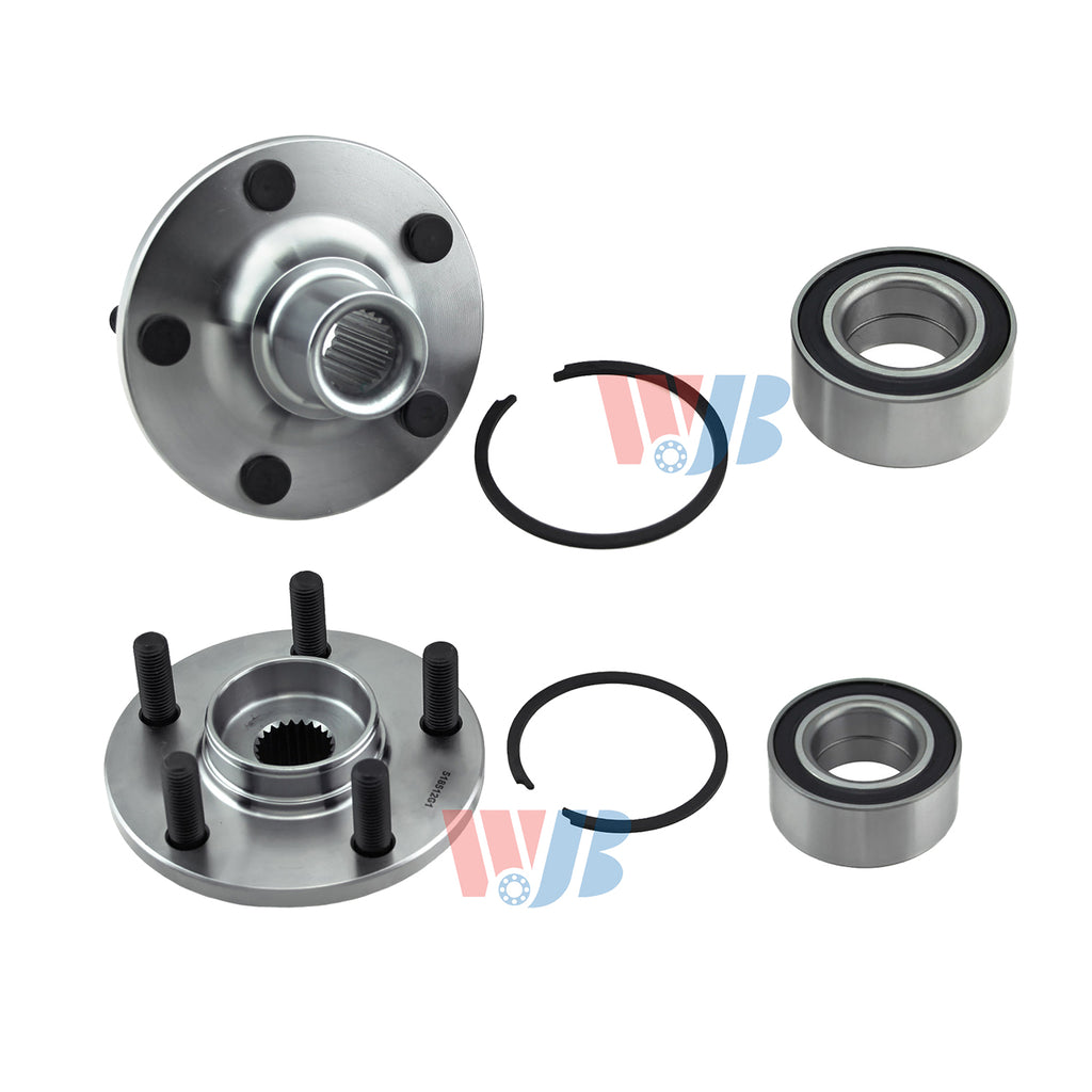 WJB 2 Front Wheel Hub Repair Kit Bearing Assembly FitDodge Plymouth Neon 99-95