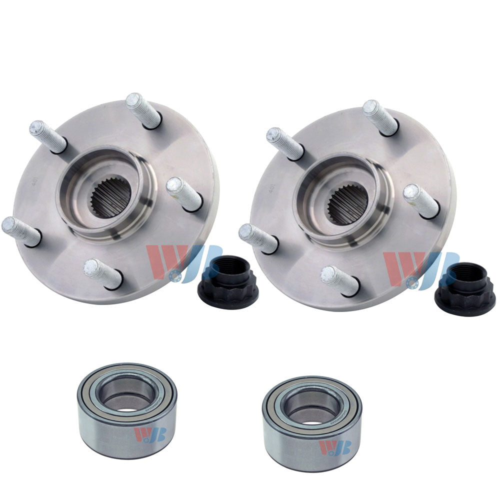 Pair Front Wheel Hub Bearing Kit Assembly For Toyota Camry Highlander AWD Solara