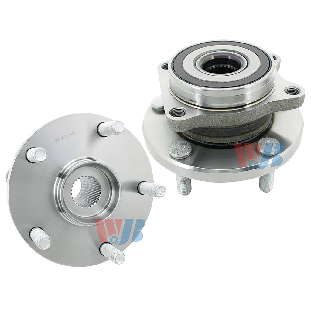 WJB 2 Front Wheel Hub Bearing Assembly Fit Subaru Impreza Turbocharged 2004-2014