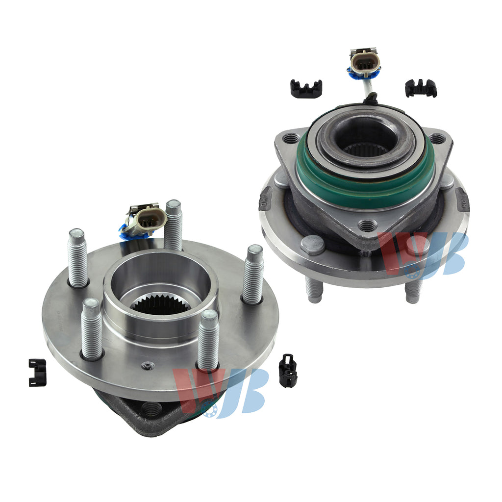 WJB Pair Rear Wheel Hub Bearing Assembly Fit Chevy Buick Cadillac 5 Lug w/ABS