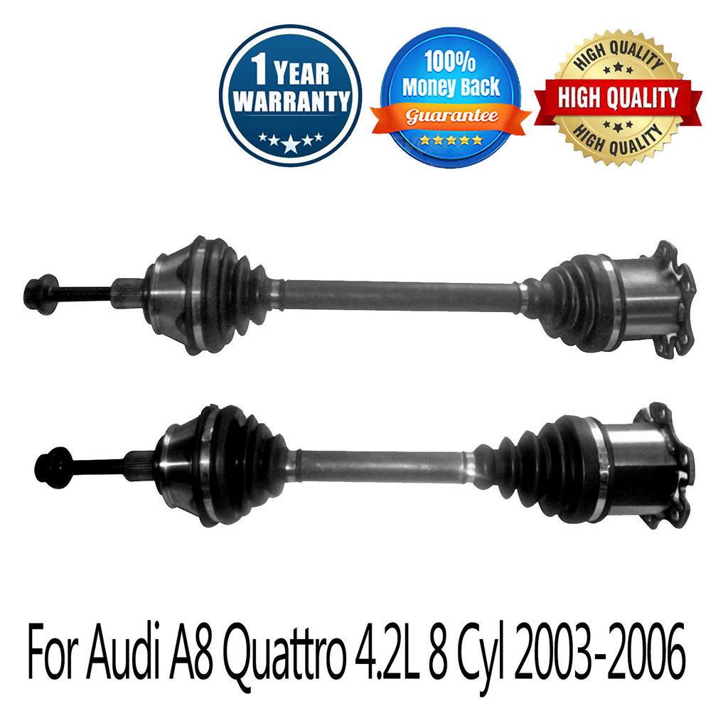 Pair CV Joint Axle Assembly Front For Audi A8 Quattro Sedan 4.2L V8 W12 03-06