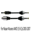 Pair CV Joint Axle Assembly Front For Nissan Murano S SE Sport AWD 3.5L V6 03-07