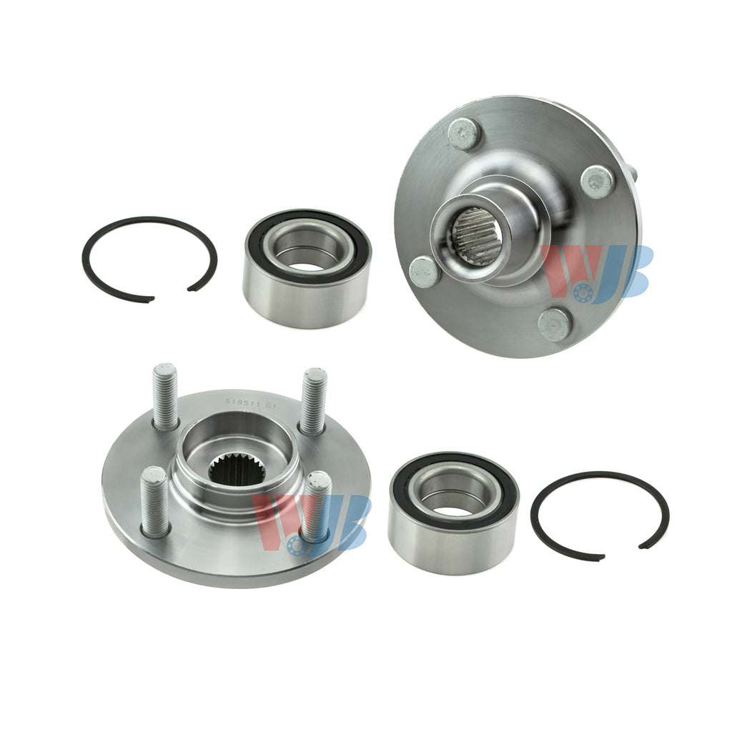 WJB 2 PCs Front Wheel Hub Bearing Assembly FitDodge Neon 4 Lugs 99-95