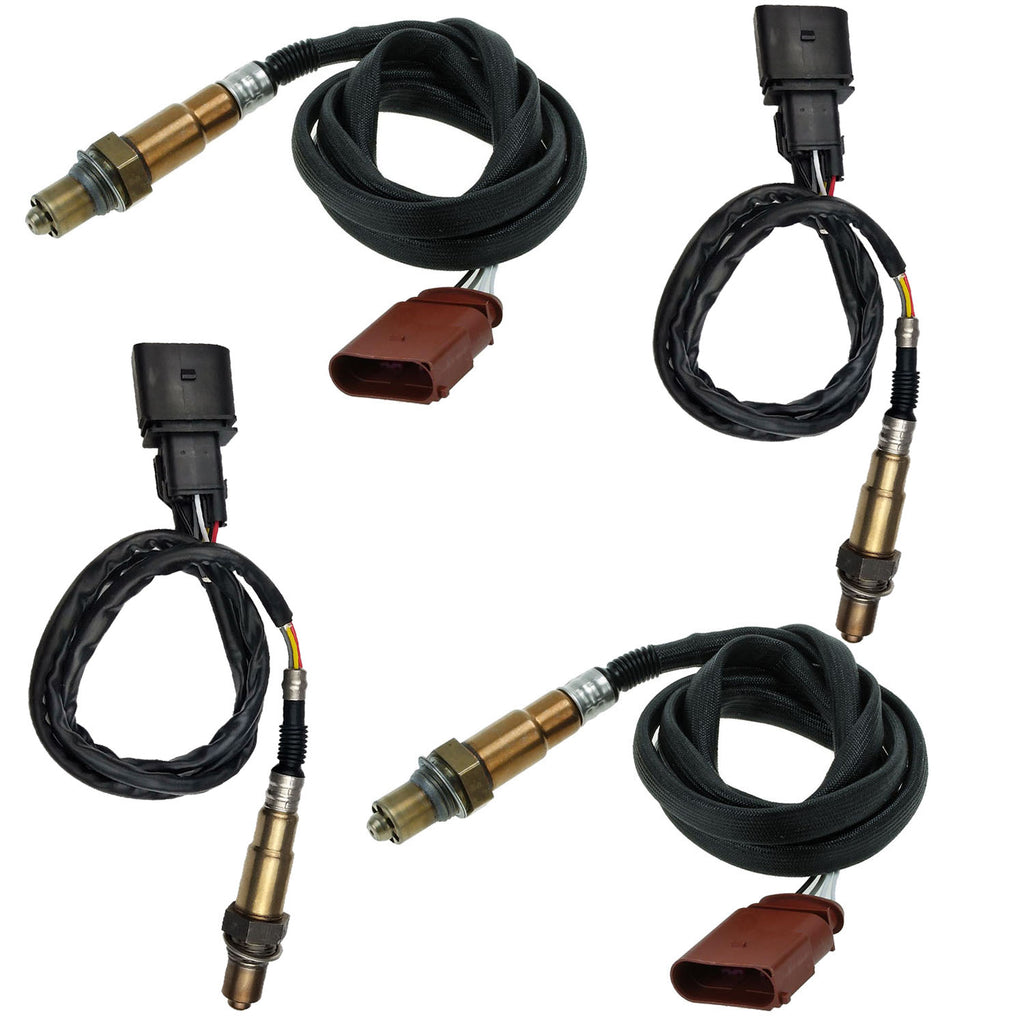 4Pcs O2 Oxygen Sensor Upstream & Downstream For 2004-2006 Audi A8 Quattro 4.2L