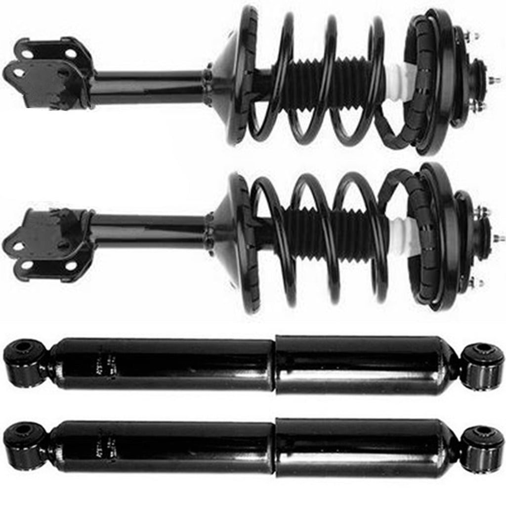 For 2006 2007 2008 Honda Pilot FWD Rear Pair Shocks and Front Complete Struts